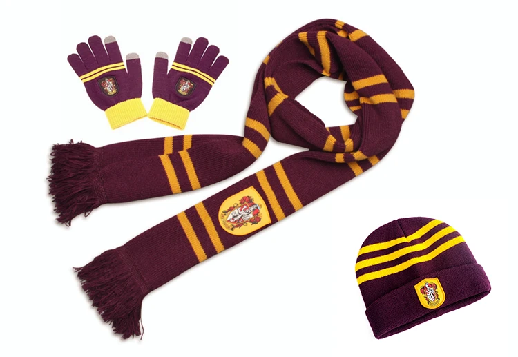 Wizard Potter Hermione Ron Scarf Hat Touch Gloves Wiinter Scarves Cap|Boys Costume Accessories| - AliExpress