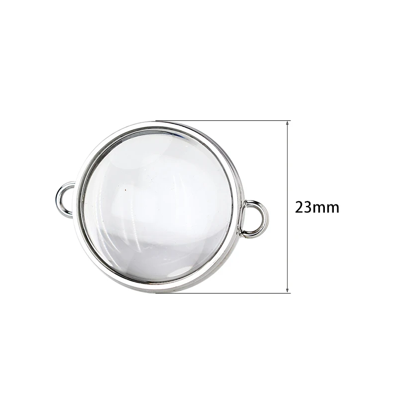 17/23/28/30mm Stainless Steel Double Curved TwistScrew Glass Locket Living Floating Memory Charms Adjustable Chain Bracelet Gift