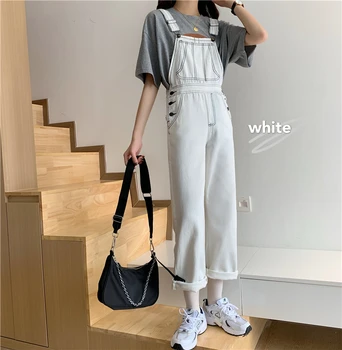 

ZOSOL The New Wide-Leg High-Waisted Jeans Students Women by Age Bib Overalls