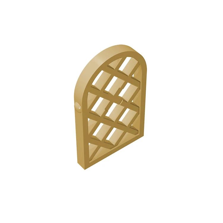 

10pcs MOC Brick Parts 30046 37411 Window 1 x 2 x 2 2/3 Pane Lattice Diamond with Rounded Top Building Block Particle DIY Kid Toy
