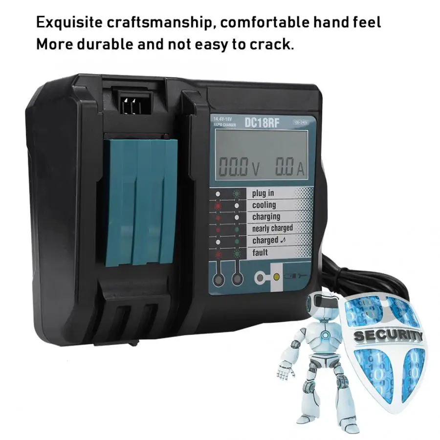 Cargador pilas recargable литий-ионный Батарея Зарядное устройство для Makita 14,4 в-18 в встроенному умному ЖК-дисплей цифровой Дисплей