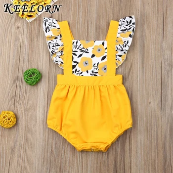 

Keelorn Girls Rompers New Fashion Summer Newborn Baby Floral Jumpsuit Toddler Casual Outfits Cute Clothes Sunsuit Romper