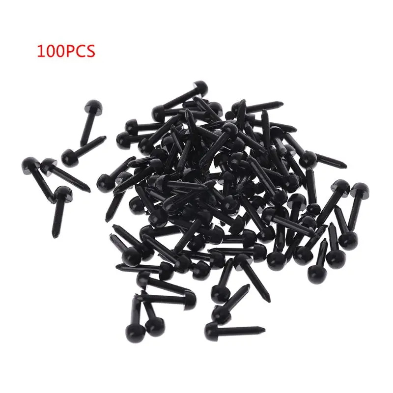 100Pcs 3mm/4mm/5mm/6mm DIY Doll Puppet Plastic Black Pin Safety Eyes For Handmade Teddy Bear Doll Craft Children Kids Toy 8