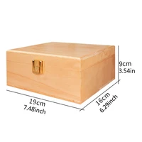 Handmade Strong and Durable Shoe Brush Storage Box, Natural Wood, Clamshell Cleaning Tool, Toolkit 2