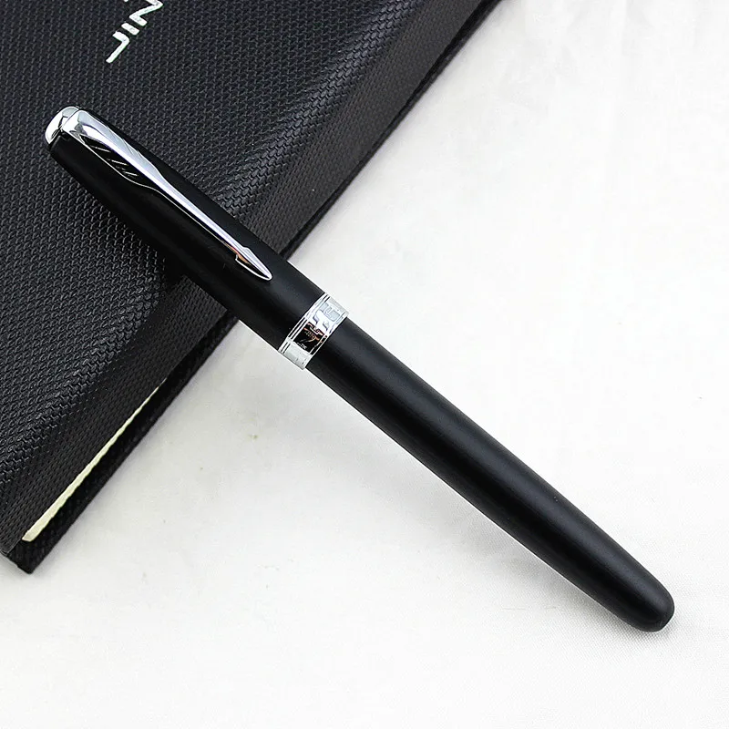 Перьевая ручка Jinhao 75 металлическая матовая черная 0 5 мм|Перьевые ручки| |