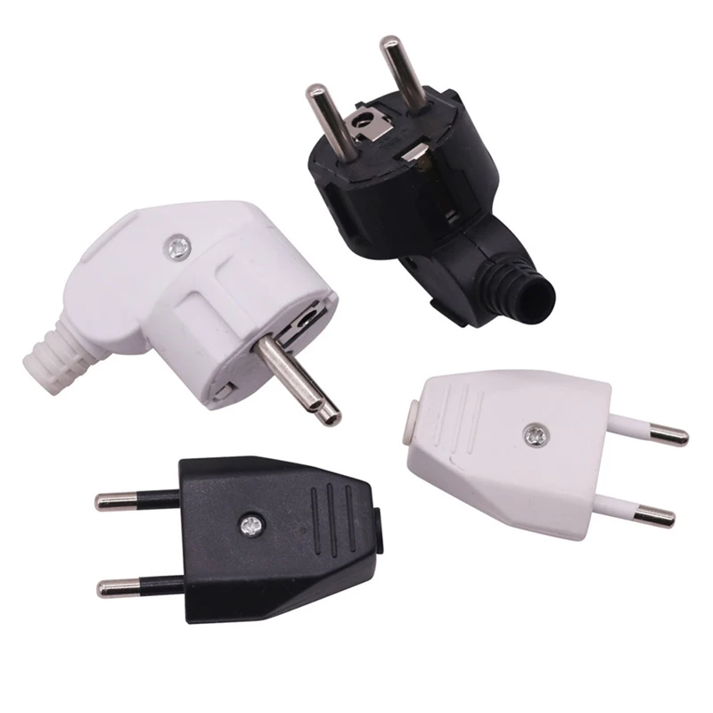 16A EU AC Electrical Power Rewireable Plug Male 1 Pcs