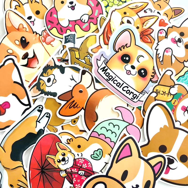 25 шт. Kawaii Welsh Corgi Pembroke стикер s милые животные собака для автомобиля чемодан крутой ноутбук скейтборд vsco стикер