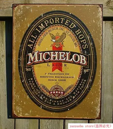 Michelob импортный хмель оловянный гаражный знак человек пещера Бар Пиво Оловянная картина «металлические номерные знаки» оловянный знак настенная декоративная доска Ретро Паб& бар Оловянная