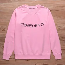 ONSEME babygirl Kpop Женская толстовка, расширяющая возможности женщин, Crewneck, толстовка с капюшоном, осенняя нарядная толстовка с капюшоном для