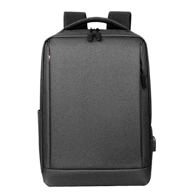 Мужской рюкзак usb зарядка для Macbook air Pro 13 15 сумка для ноутбука Lenovo HP Dell 14 15,6 дюймов рюкзаки дорожные сумки - Цвет: Темно-серый