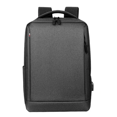 Темно-серый Мужской рюкзак usb зарядка для Macbook air Pro 13 15 сумка для ноутбука Lenovo HP Dell 14 15,6 дюймов рюкзаки дорожные сумки - Цвет: Темно-серый