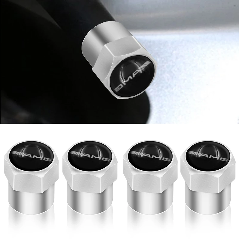 

4 pcs metal Car Wheel Tire Valve cap Air protection cover For Mercedes-Benzs AMG GLC GLE CLA GLA W205 W211 W213 Car Accessories