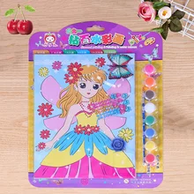 Детская раскраска sha hua tai позолоченная картина алмазная живопись Акварельная живопись образовательная игрушка на палец картина DIY живопись