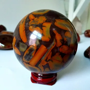 

55/65mm Natural bamboo stone crystal ball home decor refreshes chakra healing stones energy jade crystals sphere