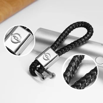 

Car braided rope logo keychain chain for Kia Opel Insignia Key Rings for Mercedes Benz bmw Cadillac infiniti Car Accessories