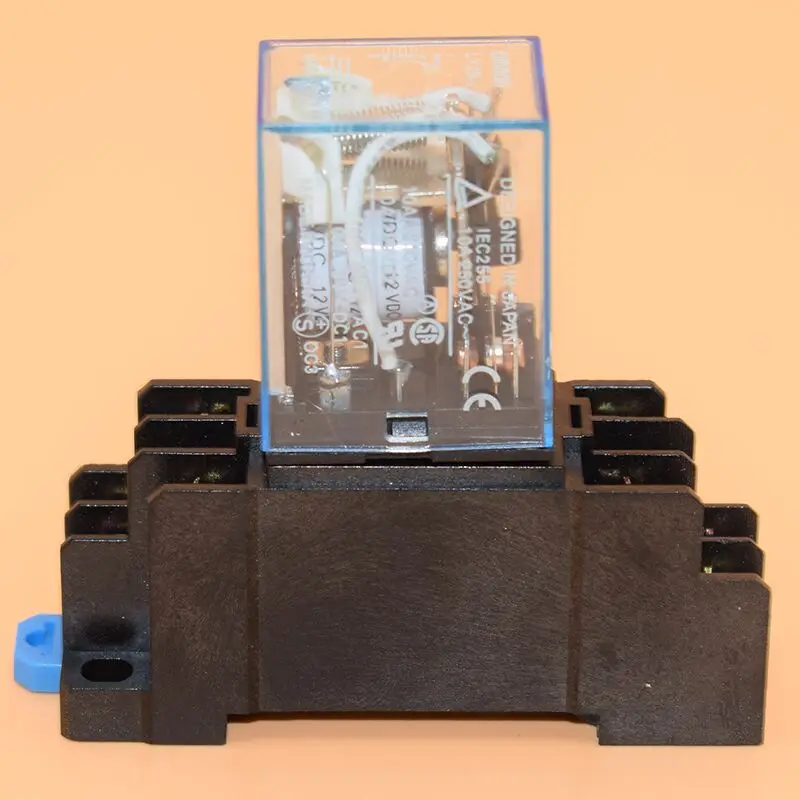 10A dpdt реле 12VDC 24VDC 110VAC 220VAC LY2N общего назначения LY2NJ с мощности релейная база розетка