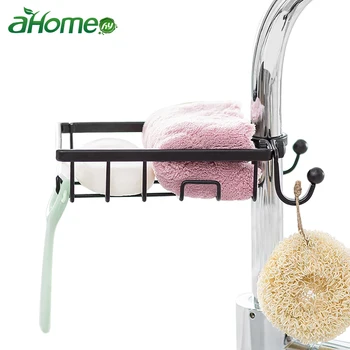

Faucet Organizer ron Storage rack Kithen Bathroom Sink Shelf Sponge Drainer kitchen sink organizer