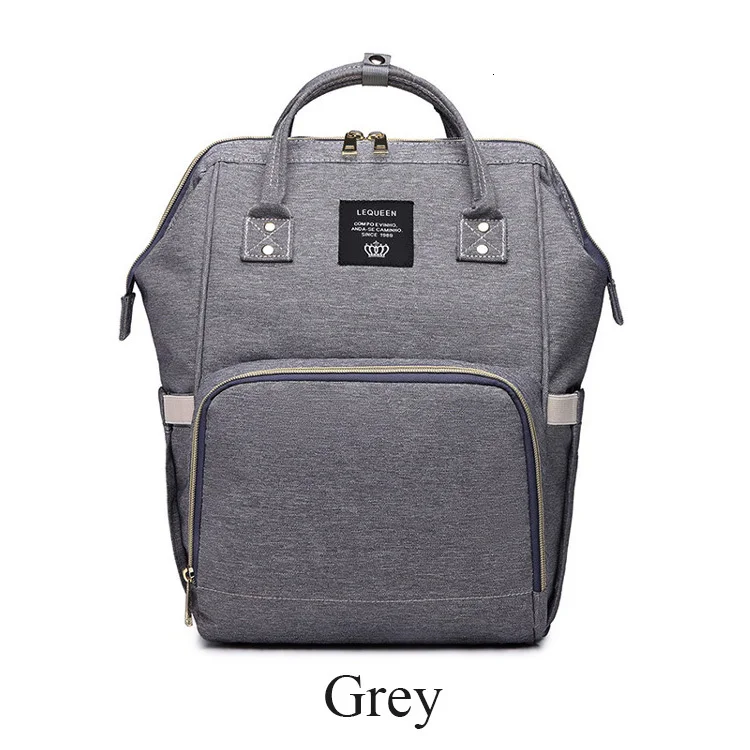 deep grey Модная сумка для подгузников для мам, сумка для подгузников, большая вместительность, рюкзак для путешествий, сумка для кормления, для ухода за ребенком, женская модная сумка - Цвет: deep grey