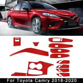 

For Toyota Camry 2018-20 Decoration Stickers Red Carbon Fiber Car Kits Sticker