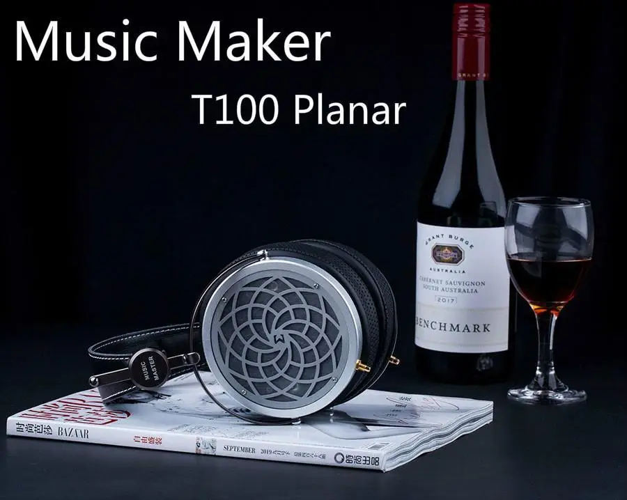 MUSIC MASTER 108MM T1000 Planar Plate Diaphragm Bass Hifi Audiophile Wooden Headset Headphone Earphone Susvara 1266 LCD3 HD820