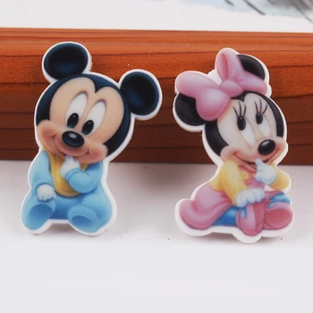 

50pcs 2 Styles Mixed Cute Little Baby Mouse Flatback Resins Cartoon Planar Resin Cabochon DIY Craft for Hair Bow Centers