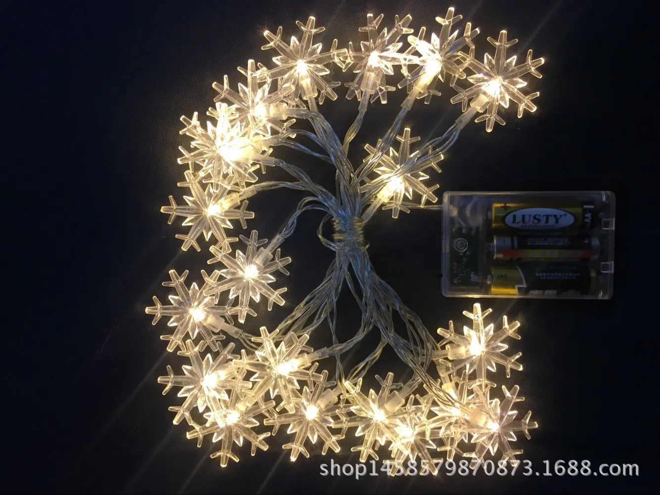 Праздничные светодиодные лампы Снежинка пушистый шар-батарея освещение цепи напрямую от производителя продажа Рождество День рождения