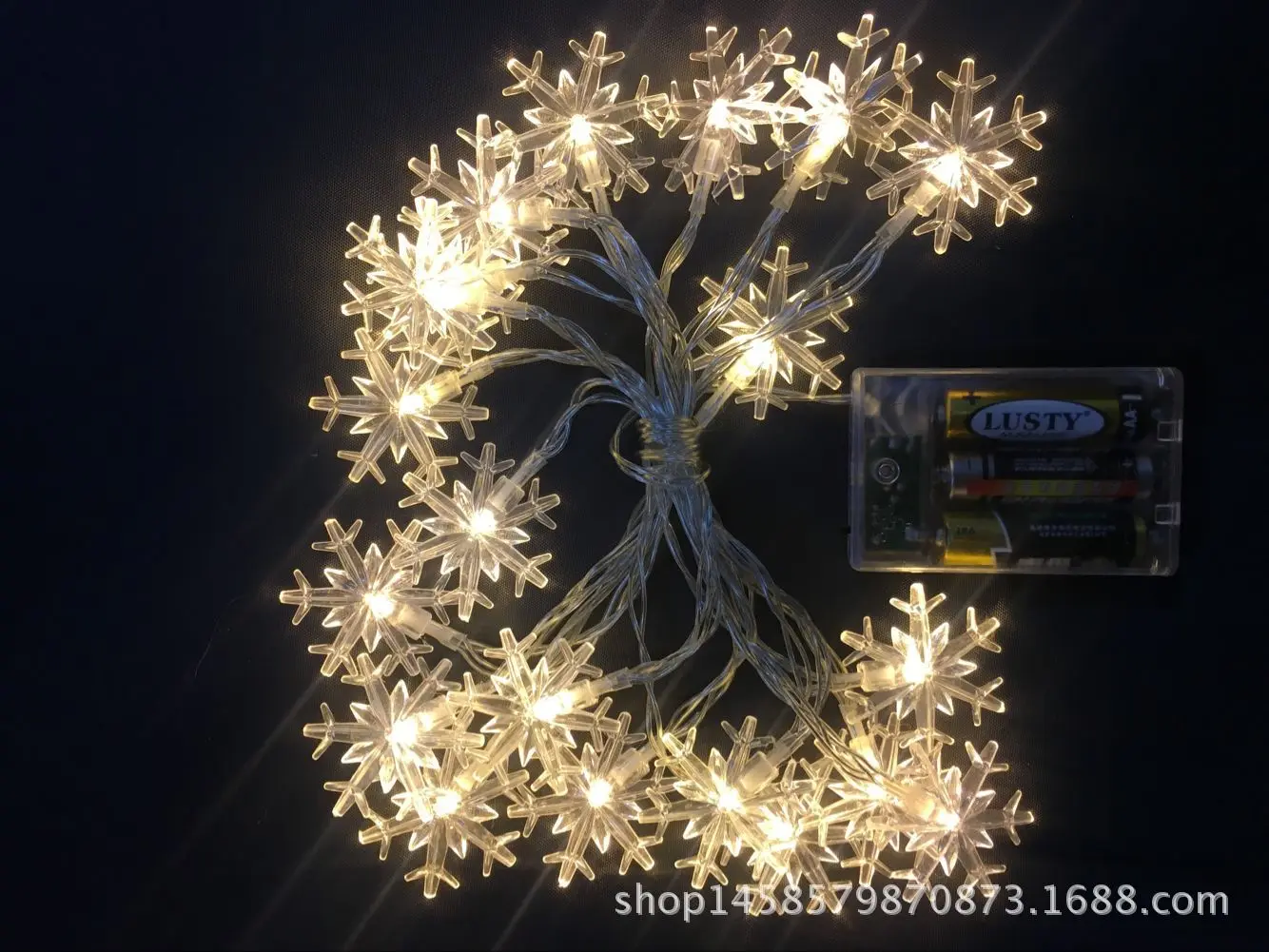 

LED Holiday Lights Snowflake Furry Ball-Battery Lighting Chain Manufacturers Direct Selling Christmas Birthday Valentine's Day D