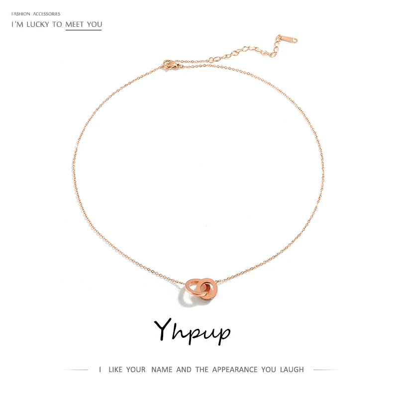 Роскошное Брендовое круглое ожерелье Yhpup с подвеской сверкающее циркониевое