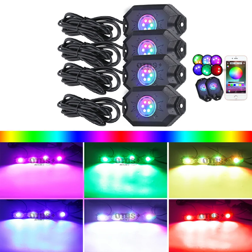 Цветная (RGB светодиодный Рок светильник s с контроллером и поддержкой Bluetooth