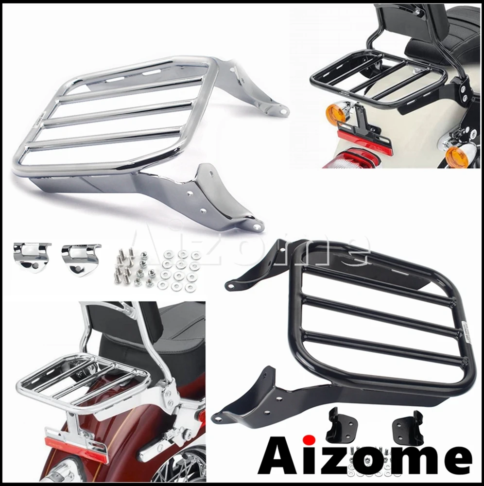 

Motorcycle Sissy Bar Rear Luggage Rack for Harley Softail Slim FLSL Street Bob FXBB Heritage Classic FLHC Deluxe FLDE 2018-2021