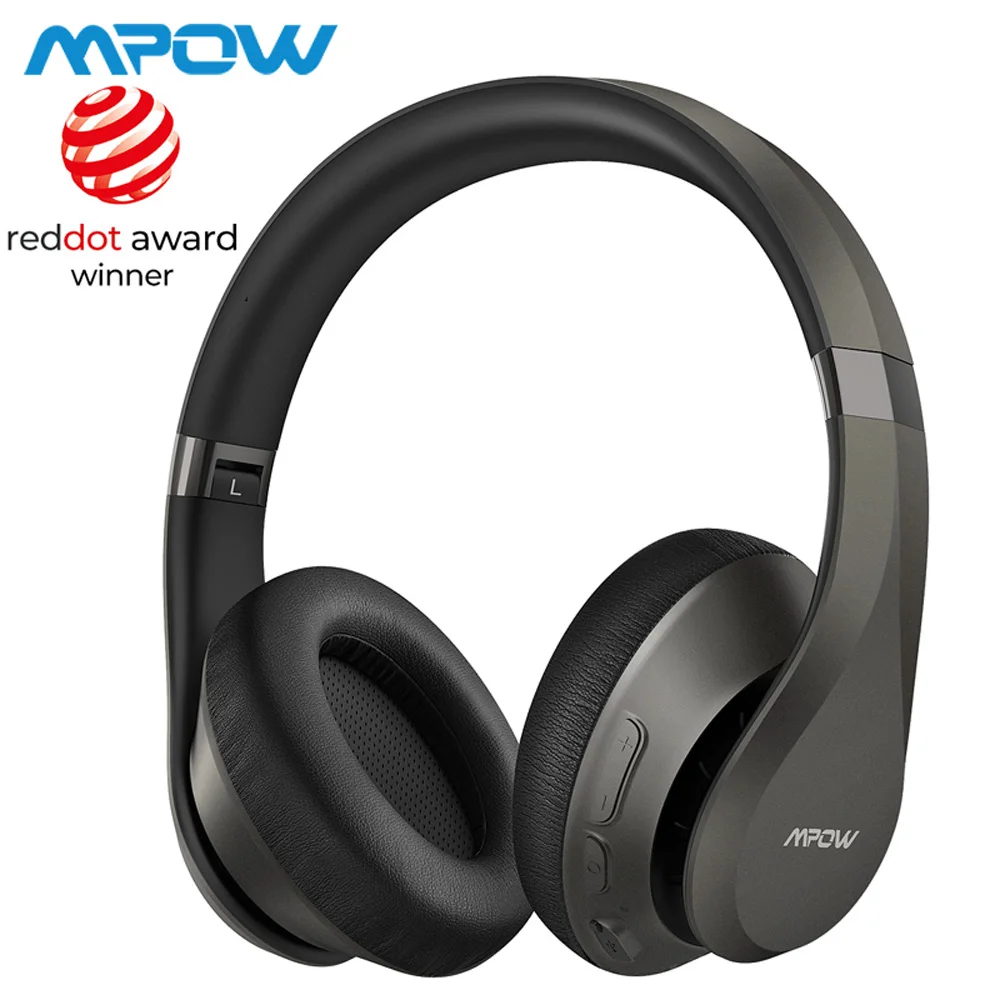 Mpow 079 Bluetooth 5,0 беспроводные/проводные наушники 30H время воспроизведения Hi-Fi глубокий бас гарнитура CVC 8,0 для iPhone Xs X samsung huawei - Цвет: All black