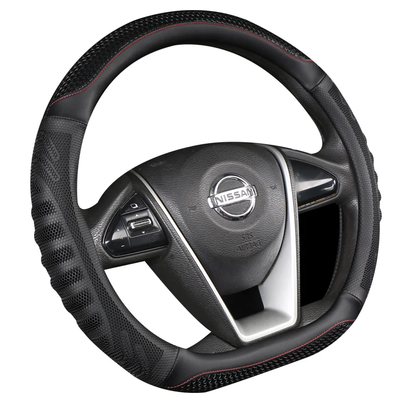 

Из искусственной кожи D Shape чехол рулевого колеса автомобиля для Nissan Rogue/X-trail/Kicks/Rogue Sport/Rogue Hybrid 2017 -2021Qashqai 2019-2021
