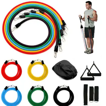 

11Pcs Resistance Bands Set Expander Yoga Exercise Fitness Rubber Tubes Band Stretch Training Home Gyms Workout Elastic Pull Rope