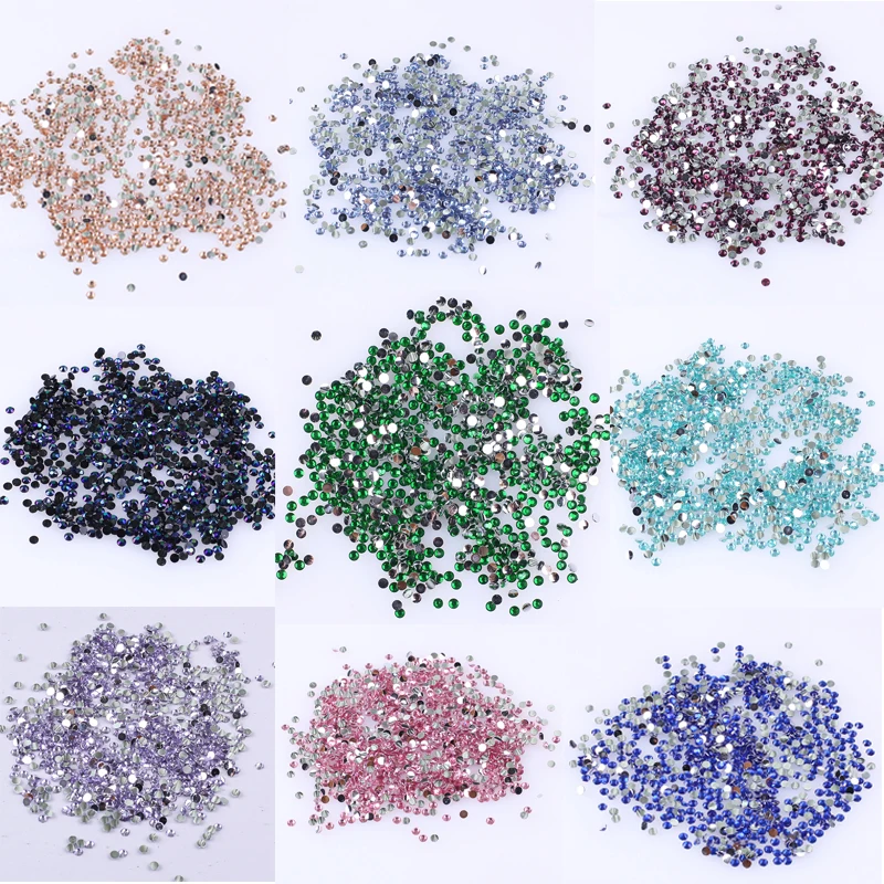 

2-6mm 1000Pcs Rhinestones Crystal Clear AB Non Hotfix Flatback Nail Rhinestoens for Clothes Nails 3D Nail Shoes Art Decoration
