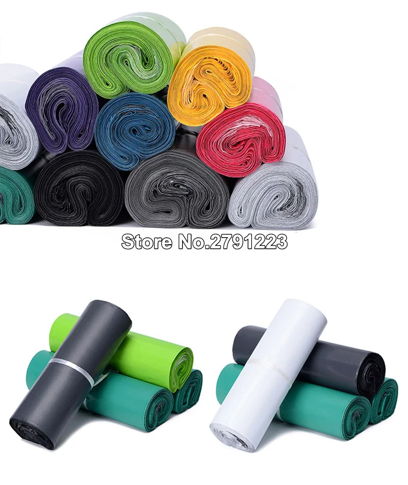 28*42cm 100Pcs/Lot Plastic Envelope Self-seal Adhesive Courier Storage Bags White Black Gray Color Poly Mailer Shipping Bags