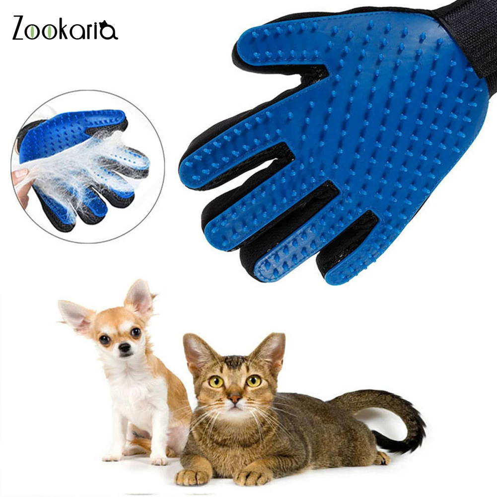 Guante de aseo para mascotas, accesorio para quitar el pelo de gato, cepillo suave, masaje efectivo para perros y gatos, con pelaje corto largo