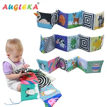 Livre long en tissu pour bébé, éducation précoce, tour de lit, livre en tissu résistant aux déchirures, livres d'apprentissage lavables pour enfants, jouets éducatifs