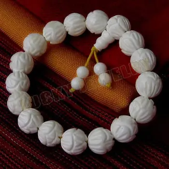 

12mm Tridacna Lotus Beads Tibetan Buddhism Amulet Bracelet
