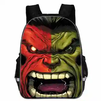 

New Fashion Polyester 16-inches Printing Avenger Cartoon Hulk Children Backpack for Teenager Boys Schoolbag for Kids School Bags