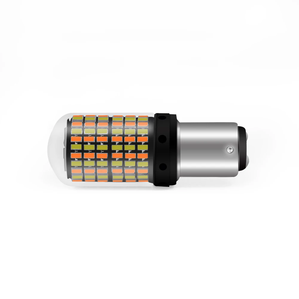 2 шт. 1157 BAY15D P27/5 Вт без полярности светодиодный Canbus 1157 3157 7443 168smd без ошибок автомобильные огни 12 В без гипервспышки Янтарный Белый Красный