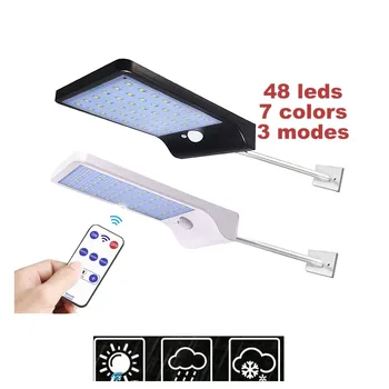 

Aluminum pole 48/36 LED Motion Sensor Outdoor Waterproof Solar light Pathway street spot floodlight solar lamp floodlight 3 mode
