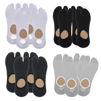

8 Pairs Stretchy Cotton Sandal Ankle 2 Toe Socks Tabi Socks Breathable