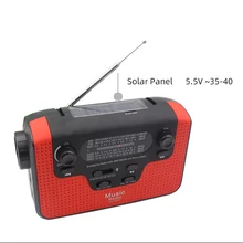 Мини FM радио FM/AM/SW Солнечная Рукоятка радио беспроводной BT динамик шумоподавление MP3 плеер в 2300 мАч перезаряжаемая батарея