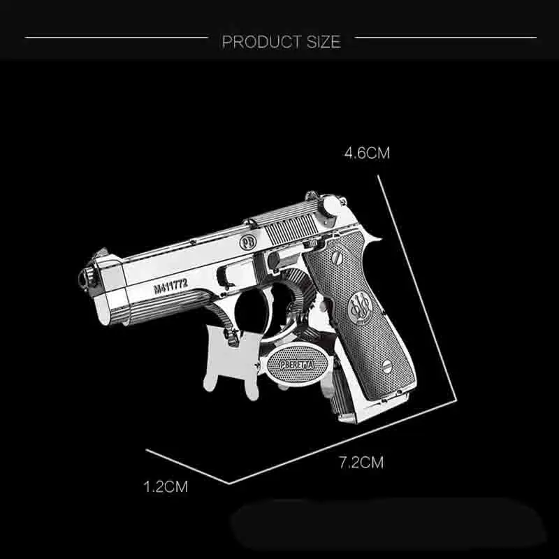 Металлическая головоломка пистолет 3d модель Беретта 92 пистолет металлический пазл для взрослых детская обучающая игрушка подарок