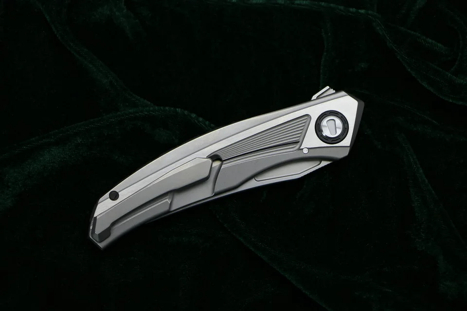Green Thorn quantum Flipper folding knife S110V blade titanium handle outdoor camping hunting pocket kitchen knives EDC tools