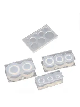 

4Pcs Resin 3D Hollow Round Ball Pendant Resin Molds Hollow Quicksand Sphere Mold U4LF