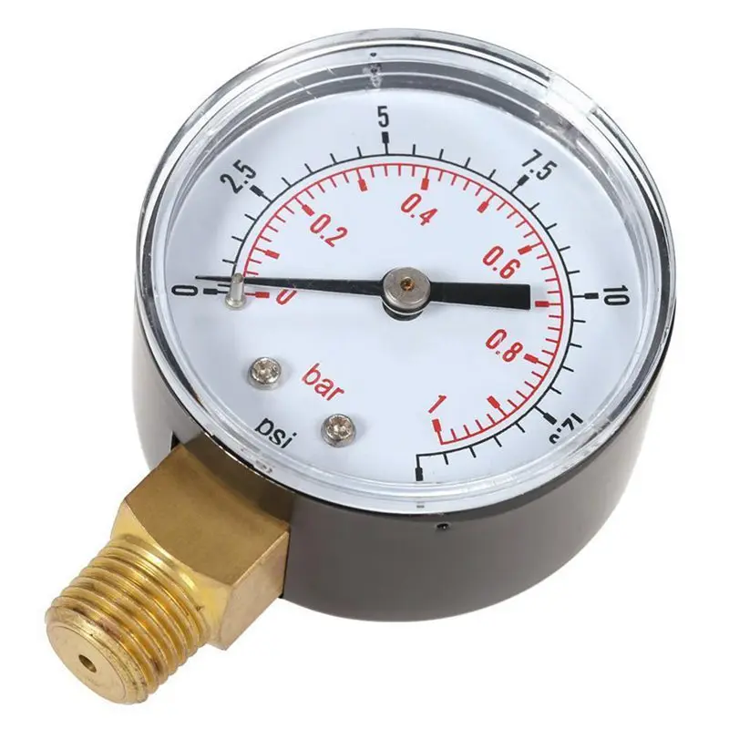 0 ~ 1 бар 50 мм измеритель давления воды 1/4 дюйма NPT резьба манометр TS 15psi|Манометры| |