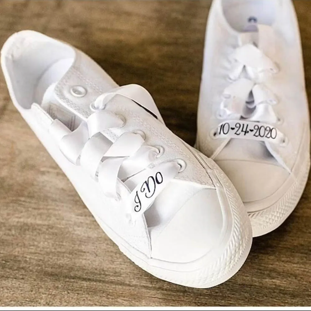 Women Sneakers Shoe Lace 16 colors Personalized Gifts Ribbon Shoelaces Name Sneakers Shoelace Length 80CM/100CM/120CM