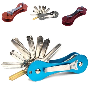 

New Aluminum Smart Key Holder Organizer Clip Folder Keychain Pocket Tool