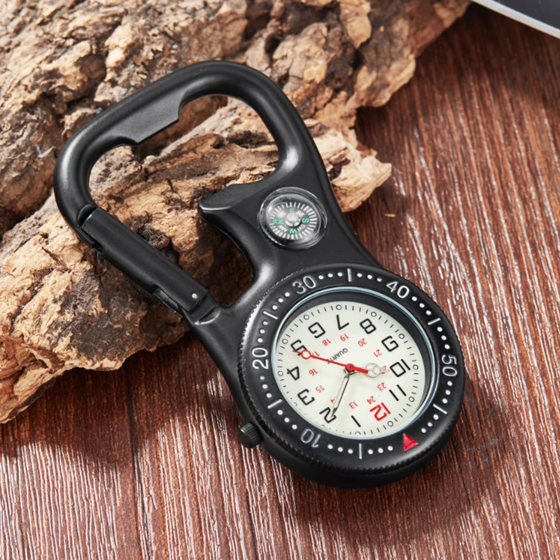 ALK Carabiner Clip Pocket Watch for Nurse Fob Hiking Climb Medical Sports Watches Vintage Clock Mountaineering Sports Equipment